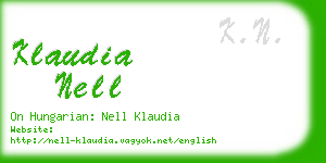 klaudia nell business card